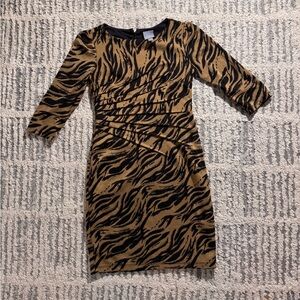 Rabbit rabbit rabbit designs career work zebra dress flattering size 6